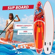 FunWater 11' niebieska czerwona deska Sup nadmuchiwana deska surfingowa Stand Up Paddle Board