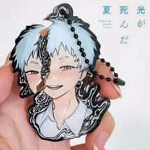 Anime The Summer Hikaru Died Cosplay Keychain Unisex Acrylic Pendant Keyring Key Chain Bag Decoration Ornament Props