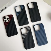 Ultracienka, matowa obudowa z teksturą włókna węglowego do iPhone'a 16 17 Pro Max 17 Air, twarda, smukła, matowa obudowa do iPhone'a 15 Pro