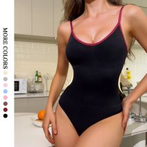 Shape wear Bodys für Frauen nahtlose Bauch kontrolle Body Shaper V-Ausschnitt Tanga Sculpting Body Suit