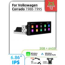 6.86" 1 Din Android Radio Car Multimedia for VW Volkswagen Corrado 1988-1995 Stereo Head Unit Carplay Android Auto Autoradio GPS