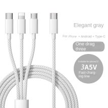 100 W USB C auf Typ C Kabel Ladegerät Kabel 3 in 1 USB C für iPhone 15 Huawei Samsung Draht 5A Schnellladekabel Typ C Datenkabel