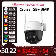 IMOU Cruiser SE + 3MP/5MP Telecamera Wi-Fi PTZ esterna IP66 Telecamera resistente alle intemperie Audio bidirezionale Visione notturna a colori Rilevamento umano AI