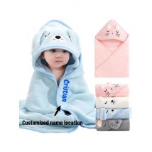 Personalized Custom name Embroidered Newborn letter Nursery Baby Soft Bath Towels Gifts for Boy Girl Toddler Bathrobe Warm