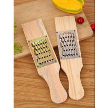 1PC Carrots Grater Wooden and Stainless Steel Potatoes Grater Onion Slicer Fruit Vegetable Tools Kitchen Gadgets OK 0763
