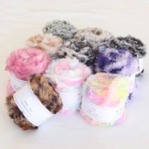 50g Filato di Pelliccia Palla Imitazione Capelli di Coniglio Crochet Cappello Tessuto A Mano Scarff FAI DA TE Pelliccia di Visone Pelliccia di Procione Filato di Pelliccia