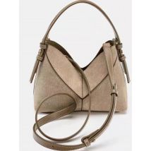 Fashion Patchwork Bucket Bags for Women Canvas Handbags and Purses Designer Shoulder Crossbody Bag Small Commuting Bag Female
