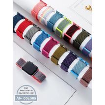 Nylon-Schlaufenarmband für Apple Watch Band 46 mm 44 mm 40 mm 42 mm 45 mm 41 mm 49 mm 44 mm Armband iWatch Serie Ultra 2 11 10 9 SE 7 6 5 4