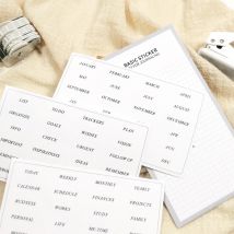 Fromthenon 4-Blatt/Set Trennregister, dekorative Aufkleber, wöchentlicher, monatlicher Zeitplan, Planer, Trennblätter, Indexseiten, Lesezeichen-Etiketten