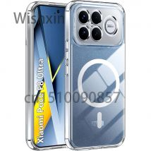 Custodia magnetica resistente con ricarica wireless antiurto per Xiaomi POCO F8 Ultra Pro Redmi K90 Pro Max Custodia per telefono con cover posteriore trasparente