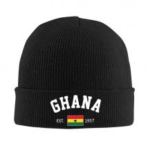 Knitted Hat Unisex Ghana EST.1957 Independence Day For Men Women Boys Winter Autumn Beanie Cap Warm Bonnet