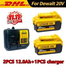 100% Original 20V 12Ah MAX Battery Power Tool Replacement For DeWalt DCB184 DCB181 DCB182 DCB200 . Power Tools battery