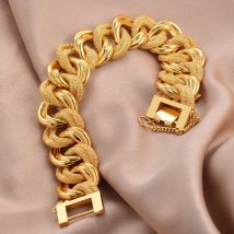 Vergoldete Blumen-Anhänger, modische kubanische Armbänder, luxuriöser Hochzeits-Bijoux-Schmuck für Männer und Frauen