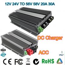 12V bis 56V 58V 3a 5a 10a 20a 30a Gleichstrom-Ladegerät 12V bis 43,8 V 10a für die Strom versorgung von Löwen batterien