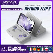 Consola de juegos portátil Retroid Pocket Flip2, pantalla AMOLED de 5,5 pulgadas, salida de vídeo, procesador MTK Snapdragon, ventiladores, refrigeración, carga rápida