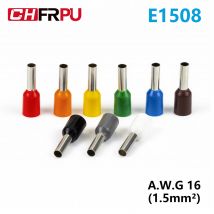 100 Stück E1508 isolierte Aderendhülsen Klemmenblock Kabelenddrahtverbinder elektrischer Crimp-Abschlusskabel für 1,5 mm2, 16 AWG