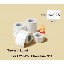 E210 P50 M110 Thermo-Etikettendrucker-Papieraufkleber 50 * 80 mm 50 * 30 mm 40 * 30 mm 30 mm * 20 mm E210 selbstklebendes Etikettenpapierband