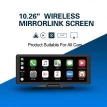 XUDA Universale 10.26 Pollici Autoradio Multimediale WIFI Lettore Video Wireless Carplay e Android Auto per Apple O Android Lettore MP5