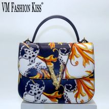 VM FASHION KISS 2024 Neue Damenhandtasche mit Blumendruck, Umhängetasche mit mehreren Fächern, Tasche mit Griff oben, Luxus-Design-Umhängetasche