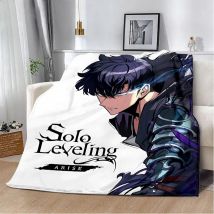Lila hübsche Solo Nivellierung Cartoon 3D-Druck Decke Flanell warme gemütliche Decke Home Reise Geburtstagsgeschenk Stuhl Sofa Zimmer Dekor
