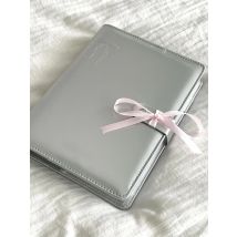 A5 Sliver Bow PU Leather DIY Binder Photocards Collect Book Diary Agenda Planner DIY Cover Album Stationery