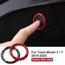 Per Tesla Modello Y MODELLO 3 2019-2025 Bagagliaio di Un'auto Interruttore Pulsante Anello di Copertura Adesivo Decorativo Accessori di Modifica Interna