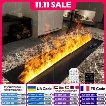 Chimenea atomizada 3D para hogar inteligente con LED, llama colorida, vapor de agua ecológico, chimenea eléctrica interior para decoración de pared de TV y sala de estar