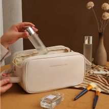 Pu Mode Frauen Einkaufstasche Kosmetik tasche tragbare Doppel reiß verschluss Luxus Make-up Aufbewahrung taschen Damen große Kapazität Reise Kultur beutel