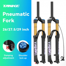 TANKE Bike Fork Rebound Adjustable MTB Air Front Suspension 26/27.5/29 Inch 120mm Travel Quick Release Fork Bicycle Accessories