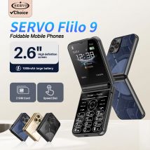 Niedriger Preis Verkauf SERVO Flilo9 3G Flip Handy 2 SIM Karte Geschwindigkeit Zifferblatt Blacklist Anruf Aufnahme FM Radio 2,6 zoll Falten Handy MP4