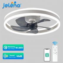 Jelena Lampada da soffitto moderna e intelligente a LED con telecomando Camera da letto Soggiorno Lampada da soffitto per ventilatore Decorazione della casa