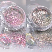 1 Box Multichrome Chamäleonic Pulver Nagel Glitter Aurora Neon Regenbogen Pigment Chrom Pulver Schillernden Maniküre Nagel Reiben Staub