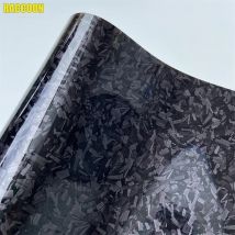 Adesivi per auto con pellicola avvolgente in vinile forgiato nero lucido in fibra di carbonio per bicicletta da moto