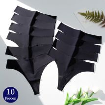 BZEL 10 Teile/satz frauen Höschen Schwarz Weibliche Tangas Sexy Dessous Atmungsaktive Unterwäsche Sport Bequeme G-Strings Nahtlose Panty