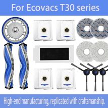 Per Ecovacs DEEBOT T30 Omni/T30 Pro Omni YEEDI M12 ULTRA PLUS/M12 Pro + Robot Aspirapolvere Spazzole laterali principali Sacchetti per la polvere e reti filtranti