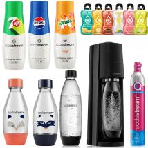 Sodastream Terra Saturator z Nabojem 3 Butelkami i  3 Syropami + 6 Bolero
