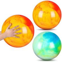 Marmorierte Hüpfbälle, 30,5 cm, aufblasbares sensorisches Spielzeug für Kinder, Spielen, Partyspiele, Park, Hinterhof, Strand, drinnen und draußen, Spielplatz