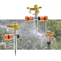 Irrigatori a bilanciere per irrigazione agricola Irrigatori a getto rotanti regolabili a 360 gradi Ugello Irrigazione da giardino con supporto in metallo