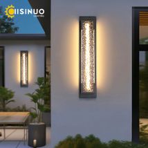 Lampada da parete per portico a LED dimmerabile per esterni in acciaio inossidabile antiruggine luce da giardino nera 85v 265v per la decorazione del cortile del garage della villa