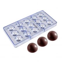 Polycarbonat Schokoladen form profession elle 1,26 Zoll Halbkugel Form für Süßigkeiten Bonbons 15 Kavität Süßwaren Back gebäck Werkzeug