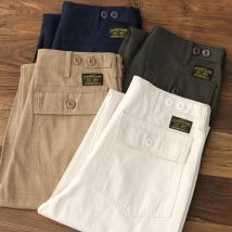 2025 Frühjahr neue amerikanische Retro Amekaji OG107 Cargohose Herren 100 % Slub Cotton Washed Straight Loose Casual Wide Leg Hose