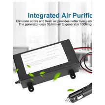Generatore di ozono DC12V 1000 mg/h eliminazione degli odori ozonizzatore generatore di ozono portatile per auto purificatore d'aria deodorante sterilizzatore