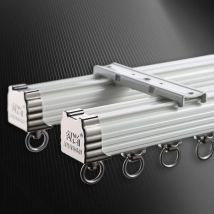 TIPIACE-accessori per tende pesanti in lega di alluminio, binari ferroviari, montaggio a parete o a soffitto, dimensioni personalizzate