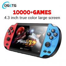 Gioco portatile retrò X7 Schermo HD da 4,3 pollici grande 8G Console di gioco classica 10000 giochi integrati Mini videogioco MP5 portatile