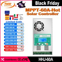 PowMr MPPT 60A Regolatore di carica solare 12V 24V 36V 48V Max 160V Regolatore di ingresso fotovoltaico per Lifepo4, litio, batteria al piombo