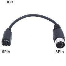 MD 6-pin femmina a DIN cavo maschio a 5 pin cavo di trasmissione per tastiera e Mouse Ps2