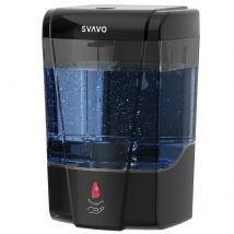 SVAVO Dispenser automatico di sapone Dispenser di disinfettante per le mani Montaggio a parete, Pompa con sensore elettrico touchless Funziona a batteria per uffici Casa