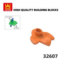WANGE  32607 50g/219PCS 3 leafs Plant leaf 1x1 round Building Block Moc Color  Compatible with Brick DIY Children's Toy