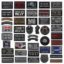 Outdoor Englischer Buchstabe Wort SPACE FORCE bestickter Stoff inspirierende Worte Outdoor Moral Abzeichen Rucksack Patches für Kleidung