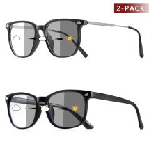 CRIXALIS 2 Stück lässige photochrome Sonnenbrille für Männer und Frauen, zum Laufen, Angeln, Sonnenscheinbrille, Antireflexions-Schatten, UV400
